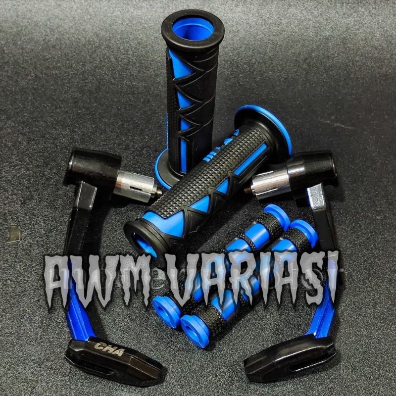 Paket Stang Acc 3in1 Proguard Robot + Grip shark+ Karet handle Universal motor