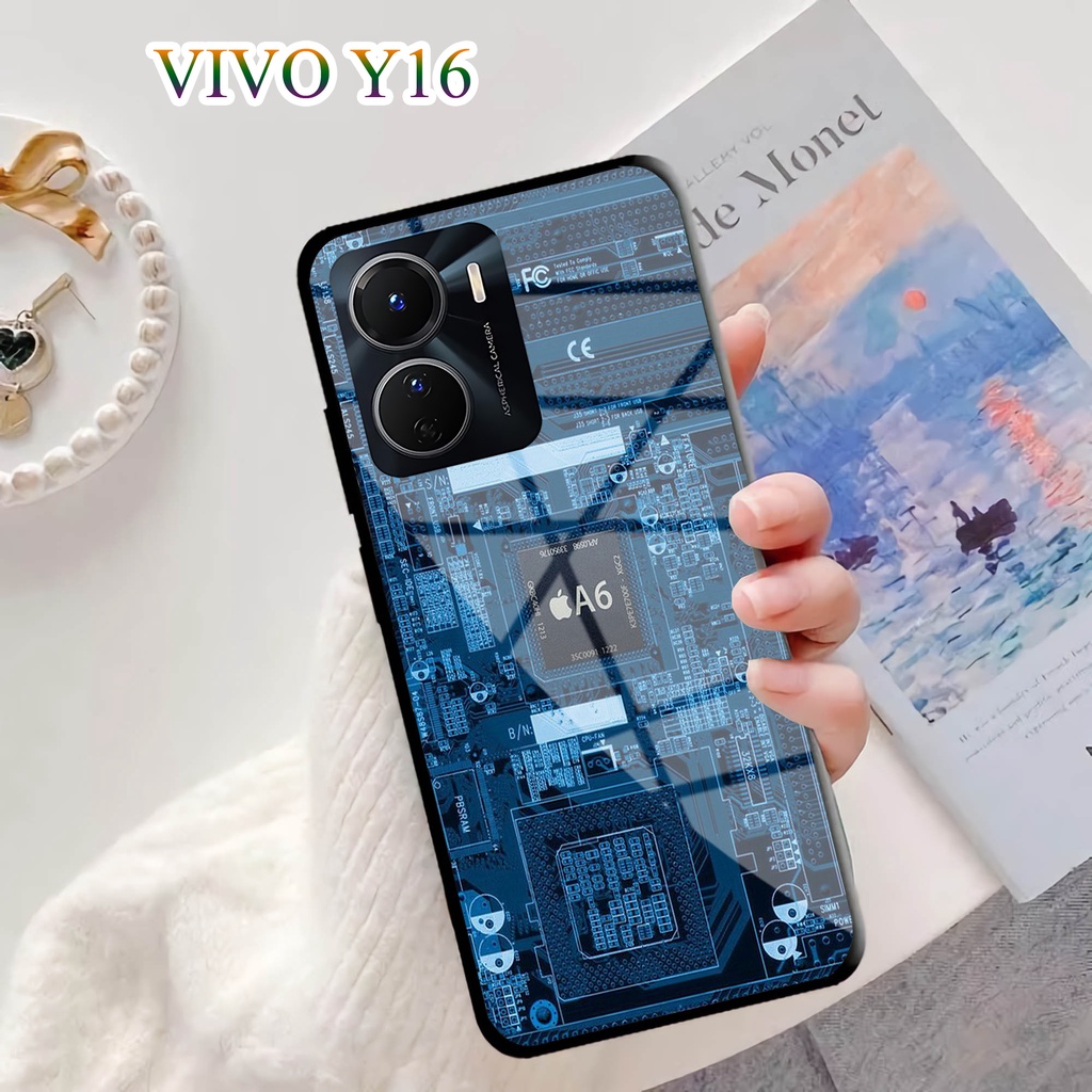 Softcase Glass Kaca VIVO Y16 - Case Handphone VIVO Y16 [T30]