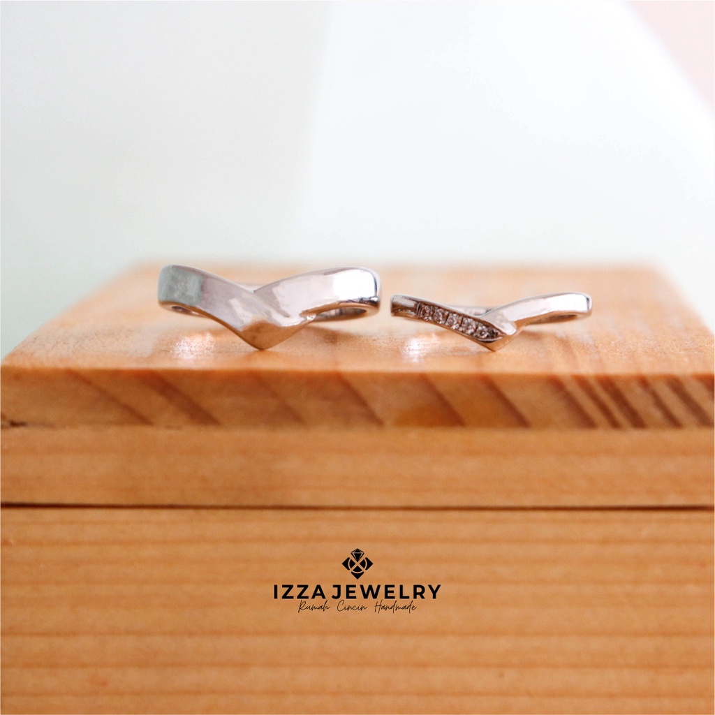 Cincin Couple Lamaran Tunangan Nikah Perak 925 Asli Murni