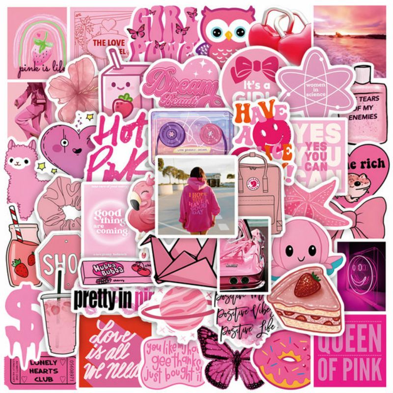 

STIKER PACK PINK STYLE 260053- STIKER AESTHETIC KEREN IMUT LAPTOP, AKSESORIS HP, ANTI AIR, MOTIF, HELM, TUMBLER, KOPER, KULKAS