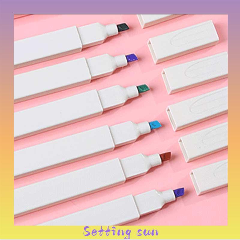 COD multicolor pena stabilo siswa 6PCS/set Stabilo / highlighter pastel 6 colors warna TN