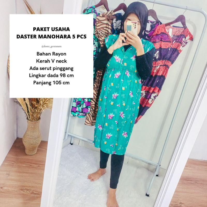 Paket Usaha Daster Manohara 5 Pcs Daster Bali Daster Rayon Daster Murah Daster Standar Daster Lengan