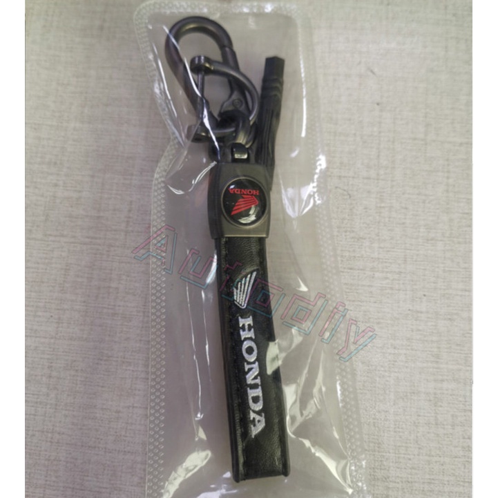 Gantungan Kunci Kulit Mobil Motor Yamaha Honda Fashion Creative Logo Keychain Logo Mobil Liontin Logam