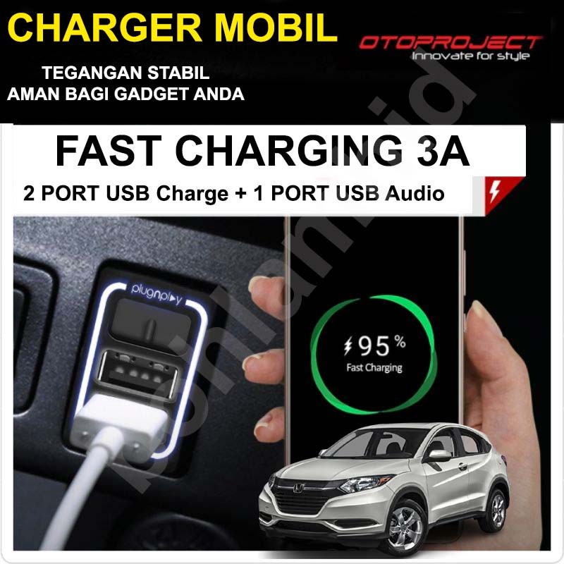 USB Fast Charging HONDA HRV OtoProject Charger HP Mobil 3A Super Cepat