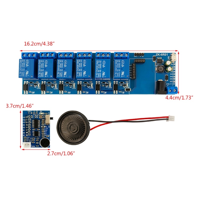 Modul Pengenalan Ucapan btsg 6ways Relay- Switch Module Kontrol Akurasi Tinggi