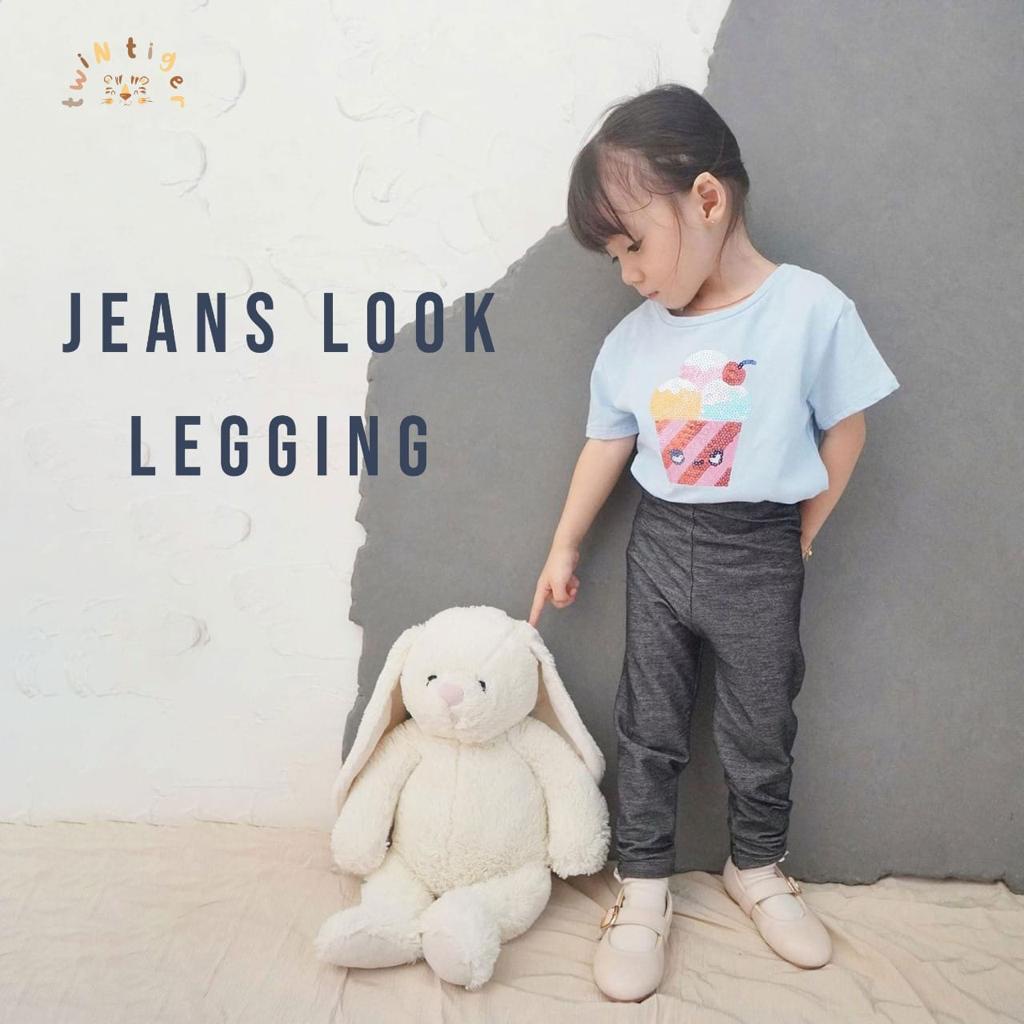 PROMO 7.7 PROMO BAJU LEBARAN MURAH TWIN TIGER JEANS LOOK LEGGING ANAK BAWAHAN CELANA PANJANG ANAK BAWAHAN LEGGING 6 BULAN - 3 TAHUN