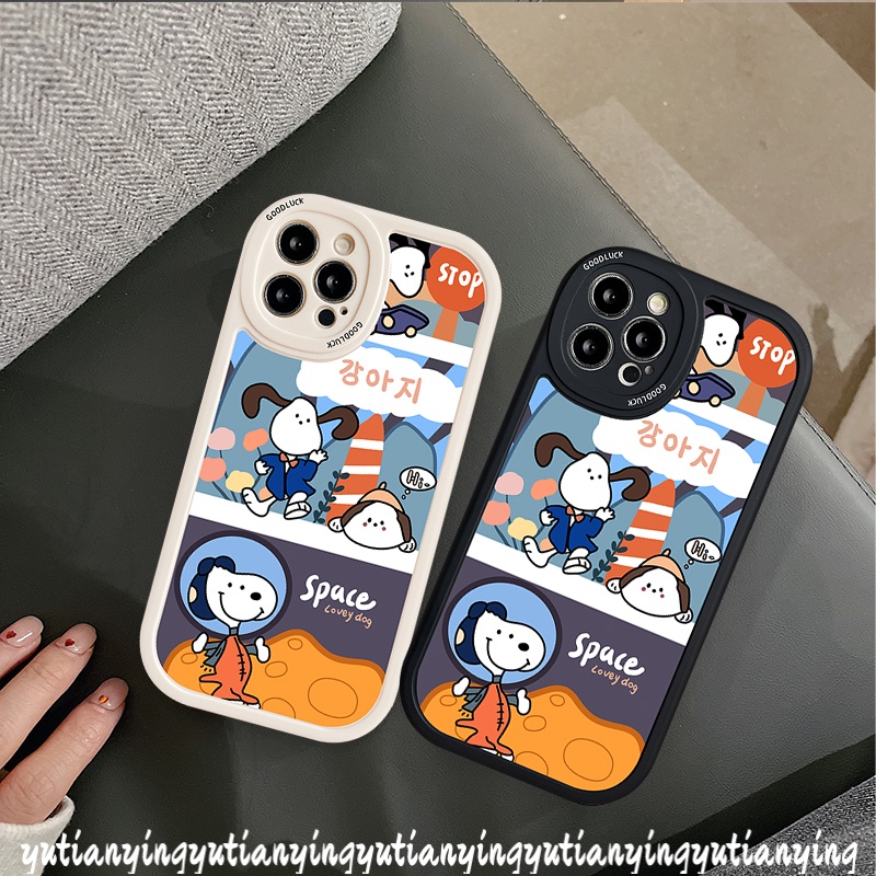 Soft Case TPU Motif Kartun Snoopy Untuk IPhone 11 12 13 Pro Max 7Plus 8Plus XR 6 6s Plus 7 8 Plus X XS Max 11Pro Max SE 2020