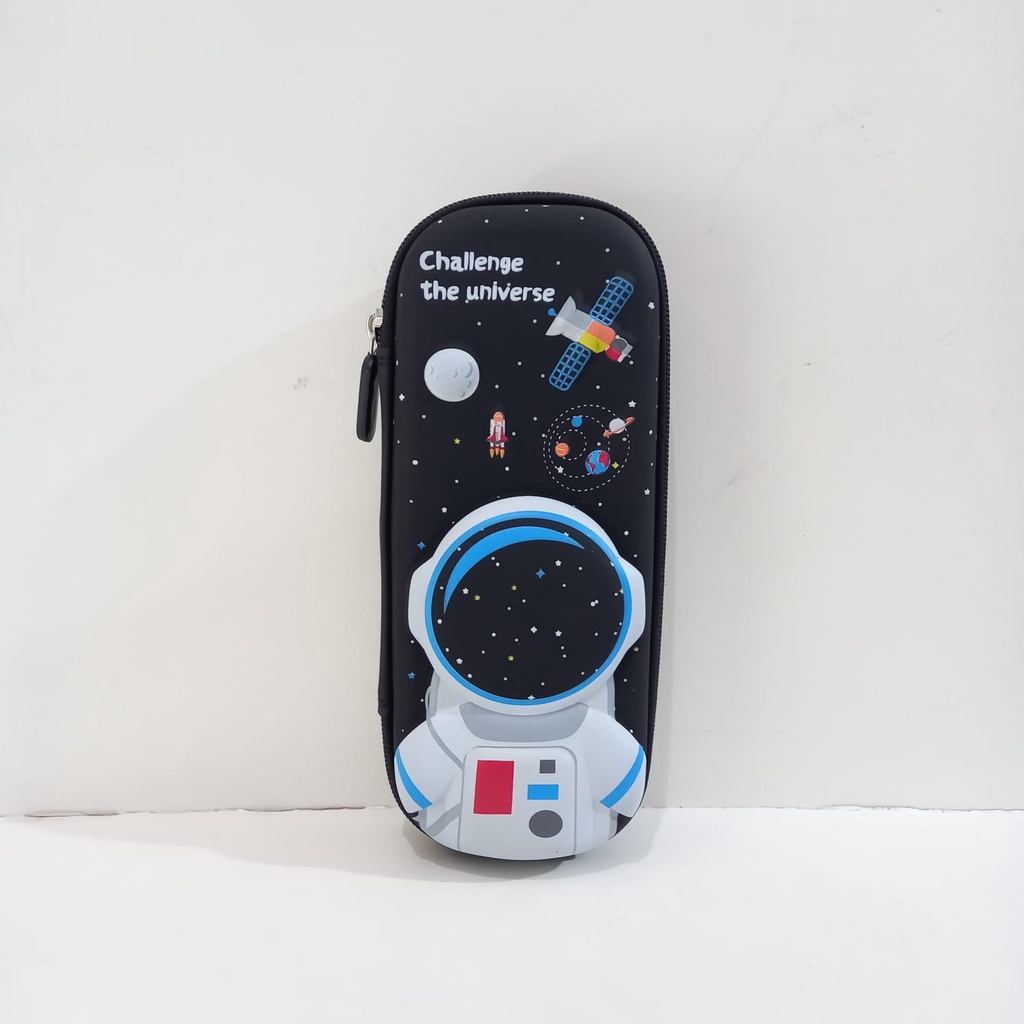 Pensil Case  Motif Astronot 3D Timbul Bahan EVA Kotak pensil Untuk anak laki laki Ori Import