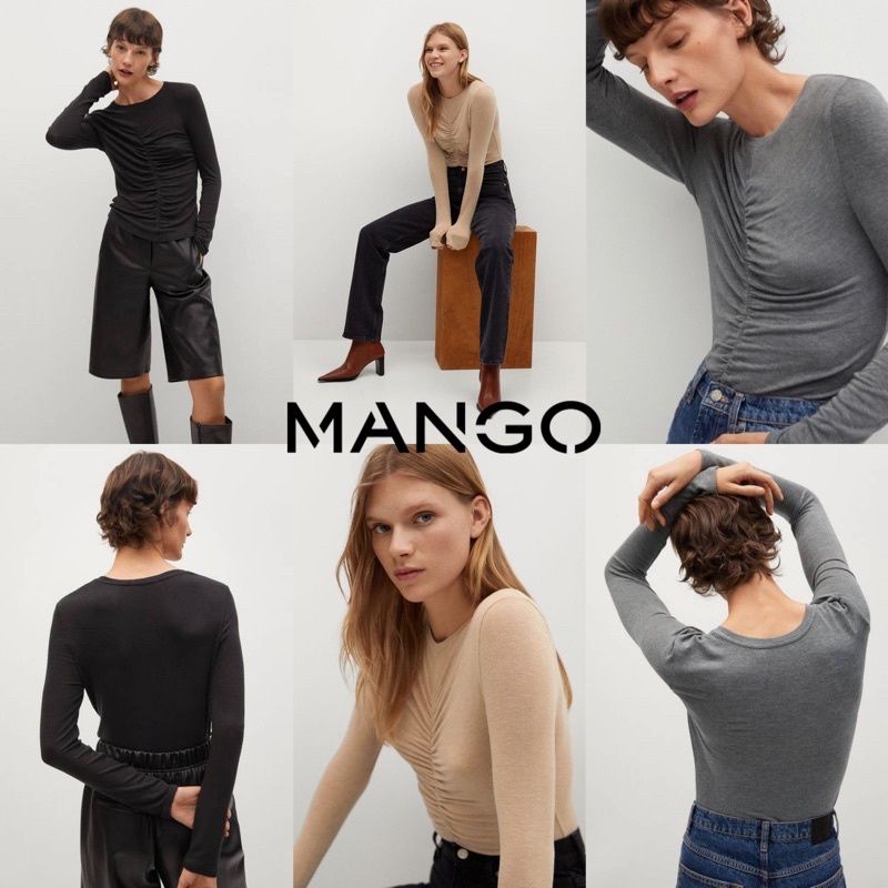 Mango Long Sleeved Ruffle Top
