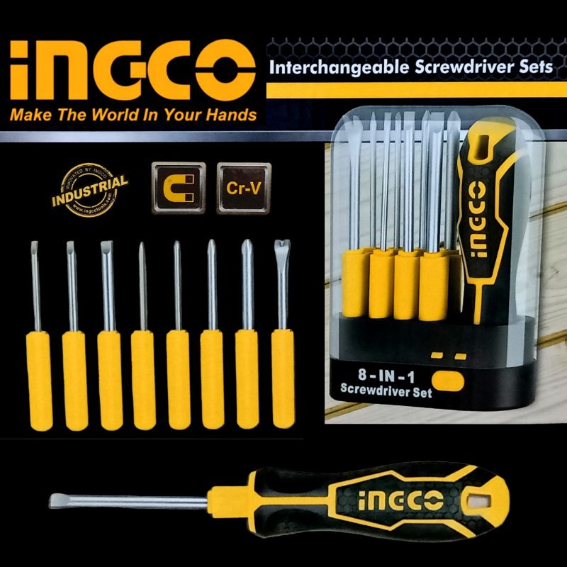 INGCO Obeng Set 8 in 1 Obeng Mini Set AKISD0901