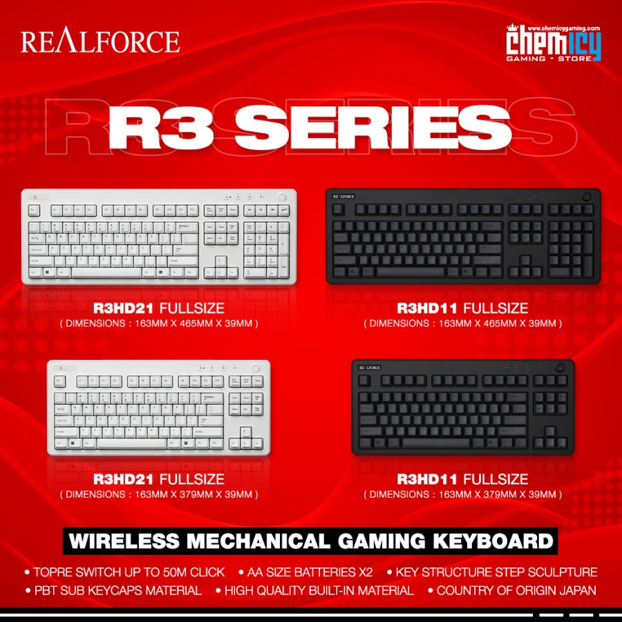 Realforce R3 Wireless Bluetooth Mechanical Gaming Keyboard