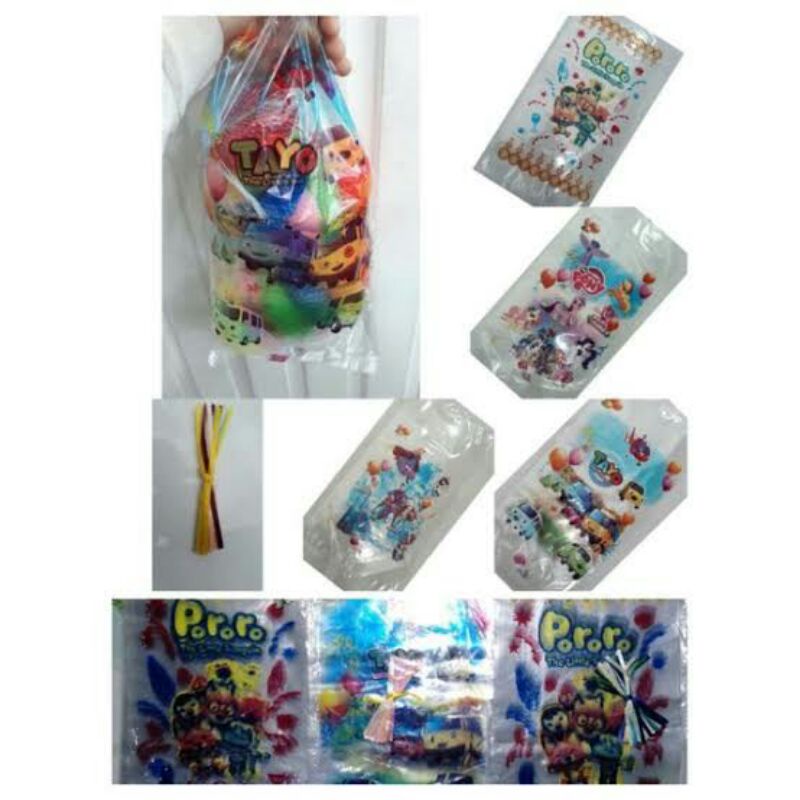 PLASTIK SNACK ULANG TAHUN 18X36/PLASTIK SNACK KARAKTER ULANG TAHUN/PLASTIK SNACK OPP