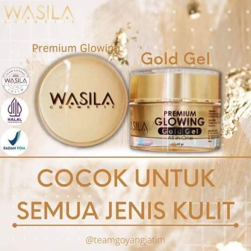 (BISA COD) TERLARISS   READY NEW KEMASAN GOLD GEL GLOWING WASILA COSMETIC