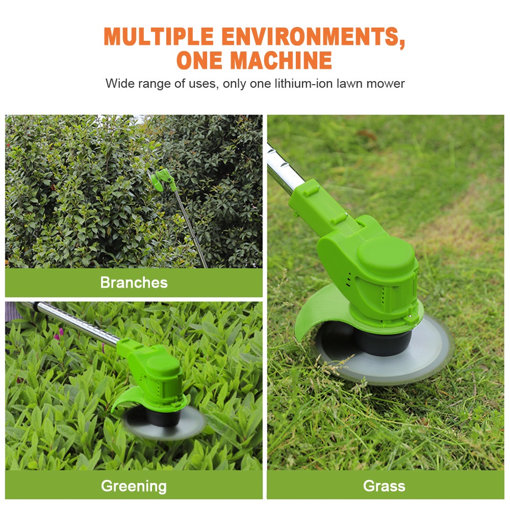 Mesin Potong Rumput Baterai 48V Cordless Lawn Mower Grass Trimmer Mesin Pemotong Rumput Taman Alat Potong Rumput