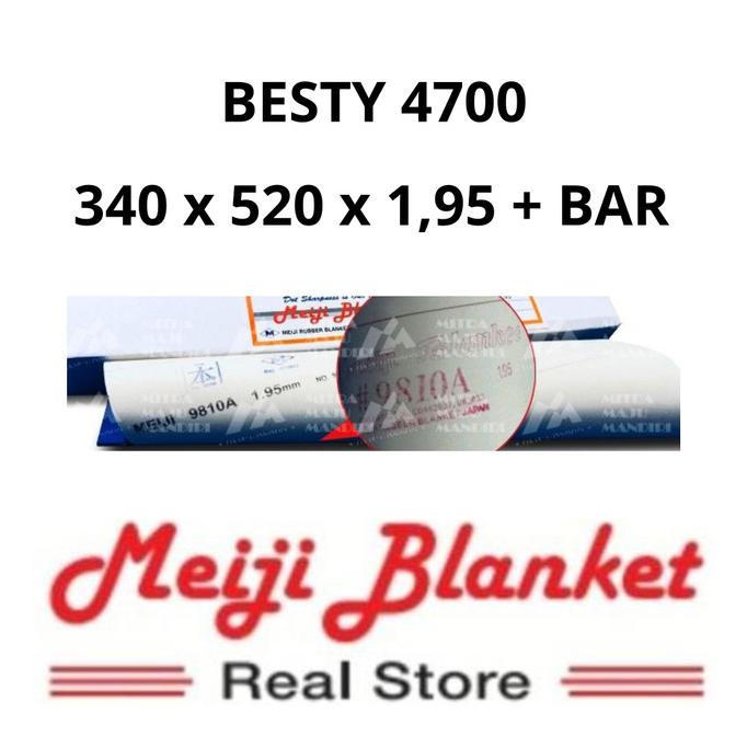 

BLANKET MEIJI 9810A SINO JAPAN BESTY 4700 BAR, 340 x 520 x 1.95 + BAR