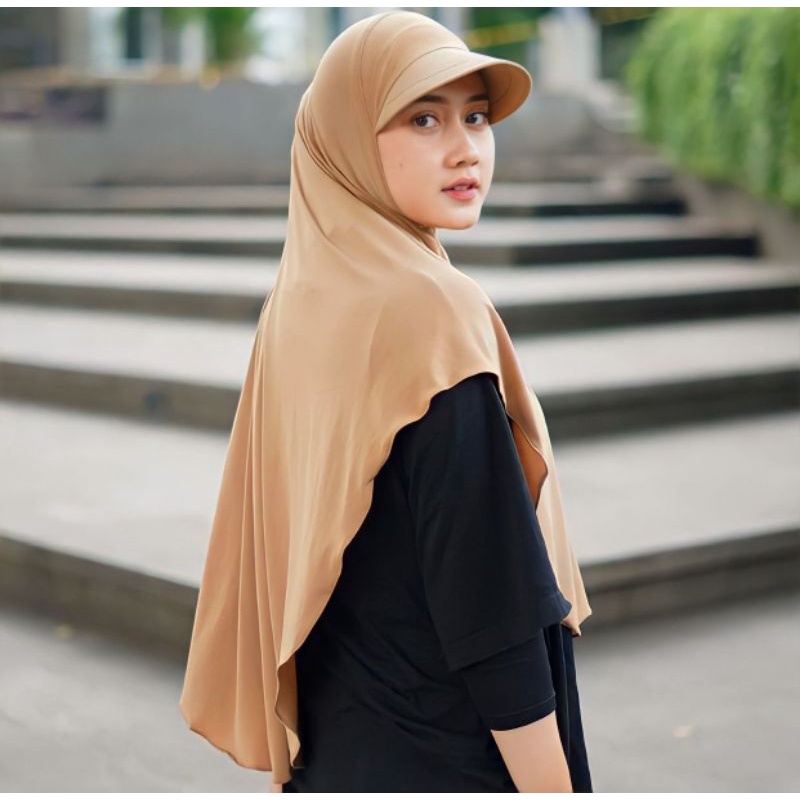 Jilbab Topi Olahraga Kerudung Sporty Jersey Premium