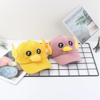 Topi Baseball Anak Laki Import Karakter Bebek Punya Suara Duck Topi Anak Lucu Nyaman Dipakai Bahan Full Katun Lembut Cocok Untuk Anak 1-6 Tahun