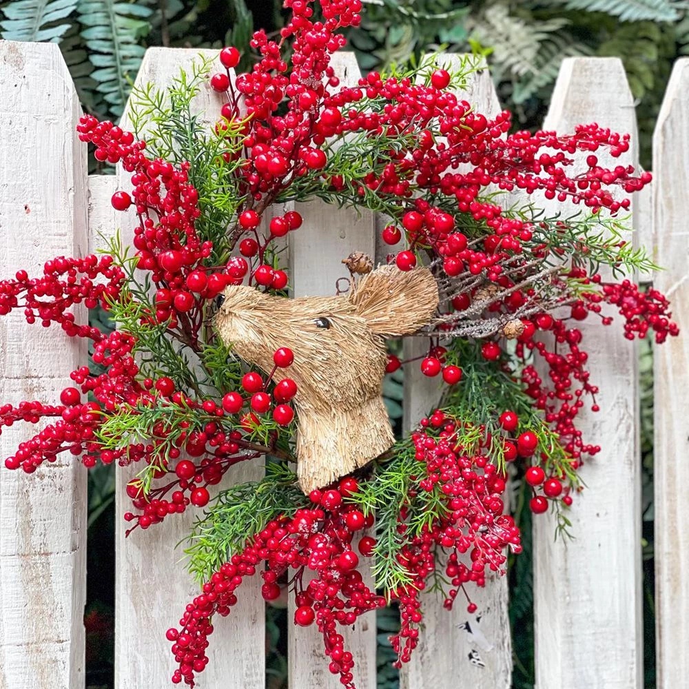 Ornamen Cabang Pohon Pinus Berry Buatan Untuk Dekorasi Natal