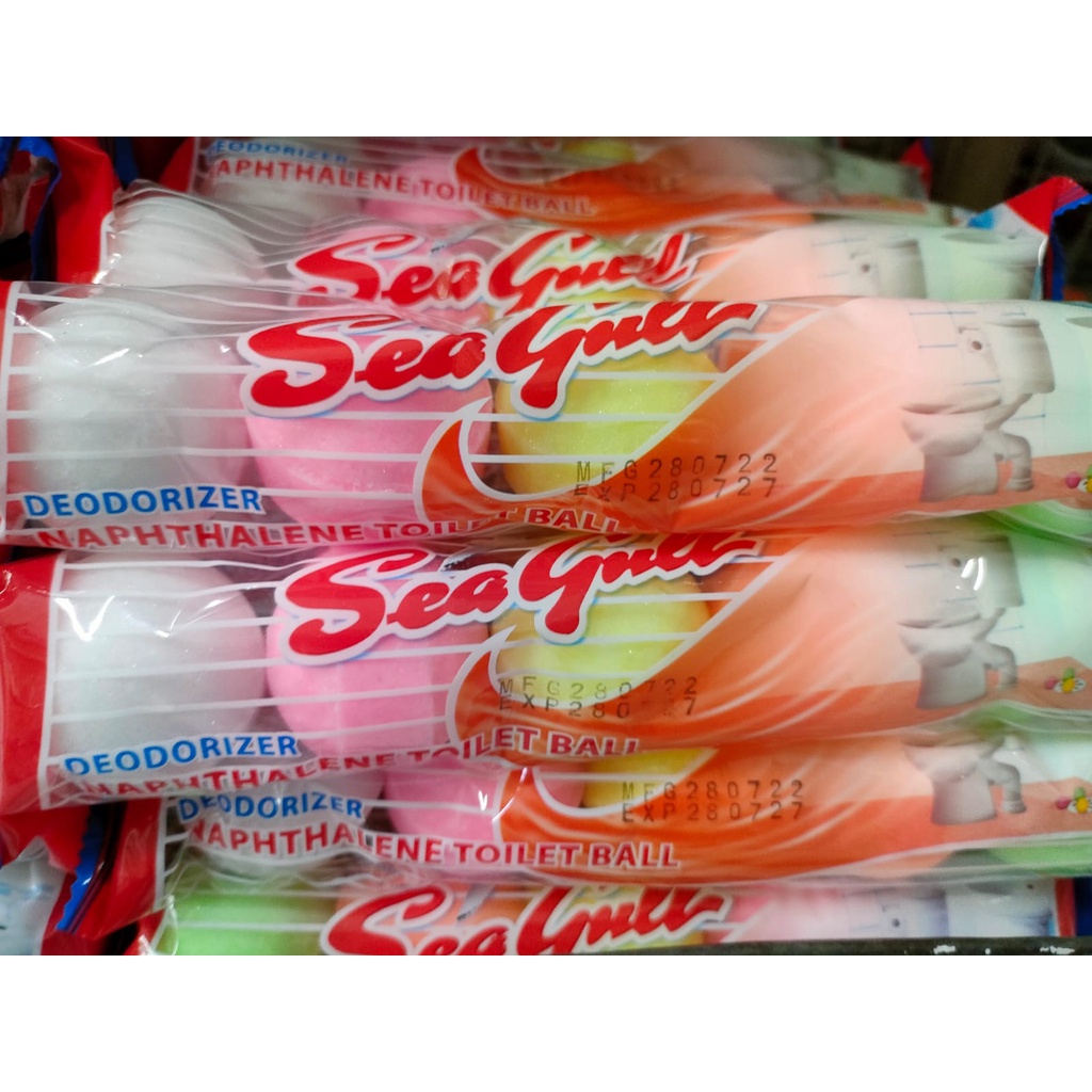 Kapur Barus Kamper Bola Seagull Napthalene Toilet Ball 5 warna/PUTIH