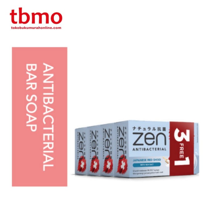 

SABUN ZEN BODY BAR SOAP BANDED ISI 4 SHISO & SEA SALT 80GR