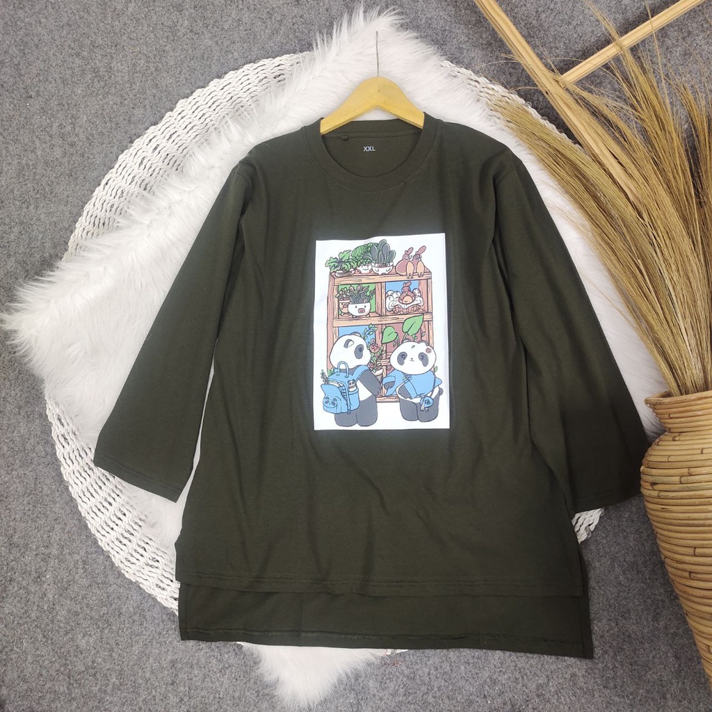 KAOS TUNIK SUPER JUMBO MOTIF KARTUN SABLON OVERSIZE BIGSIZE BIG SIZE OOTD LD 120 130 140 150 COD