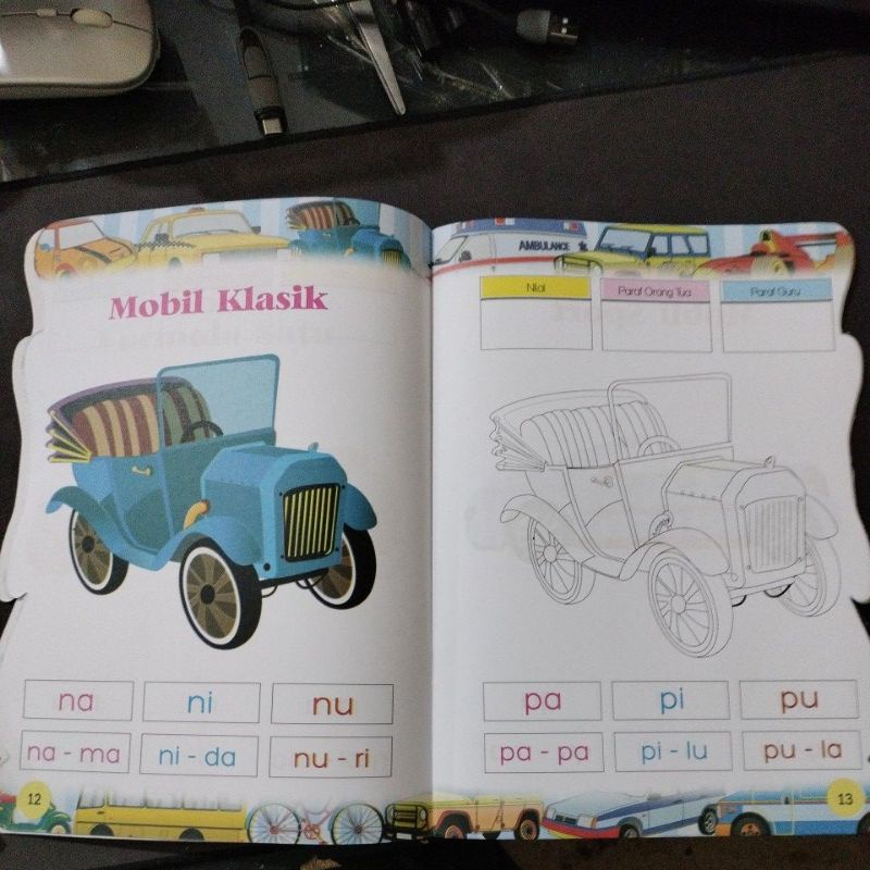 buku seri paud mewarnai trasportasi full colour 32 halaman 19x27cm