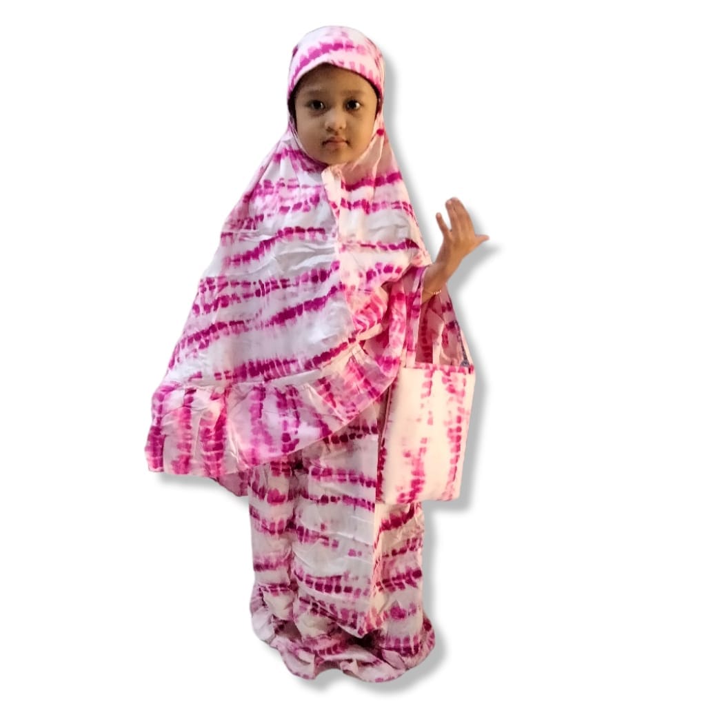 Mukena Bali Anak Motif TIE DYE 1 - 10 Tahun