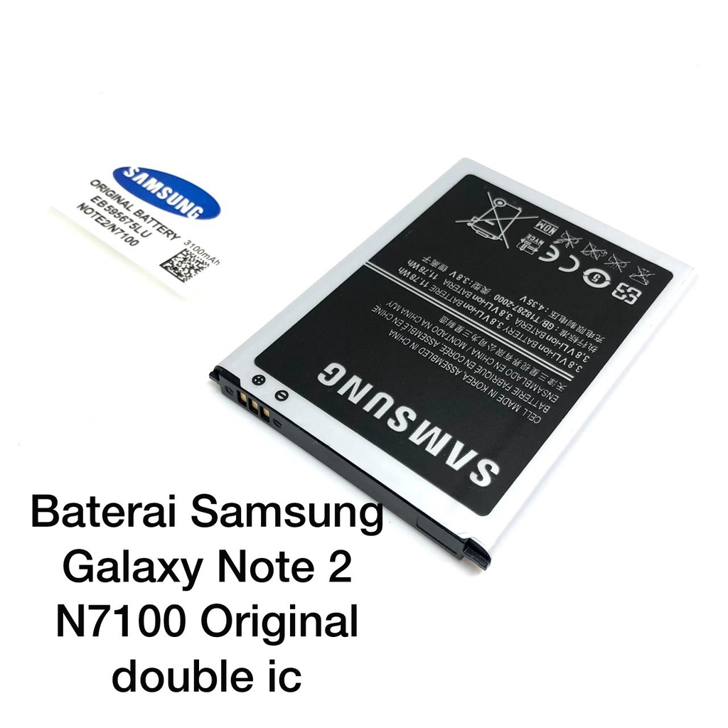 Batrai Samsung Galaxi Note 2 N7100 Baterai EB595675LU Batre Original Battery