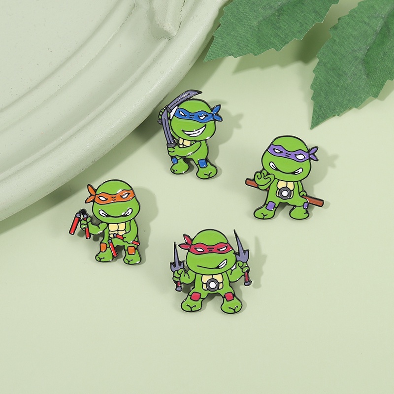 Bros Pin Enamel Desain Kartun Teenage Mutant Ninja Turtles Untuk Hadiah Teman
