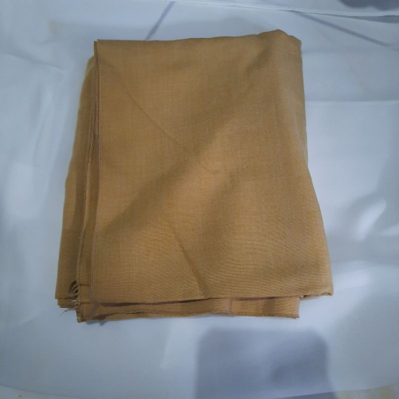 preloved pashmina katun kuning pns