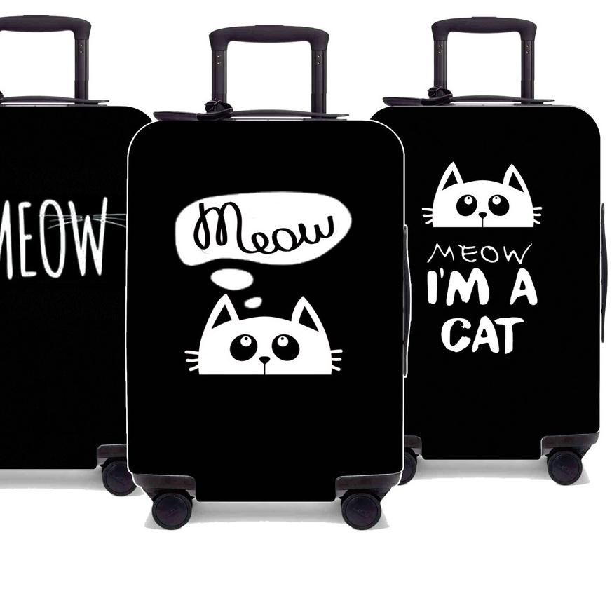 Sarung Koper Elastis inchi Pelindung Luggage Cover CAT KUCING Murah Bahan Tebal SKH C05