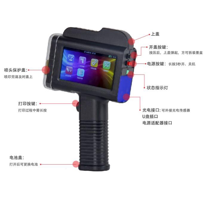 EXPIRY DATE HANDHELD PORTABLE INDUSTRIAL INKJET PRINTER BXH20