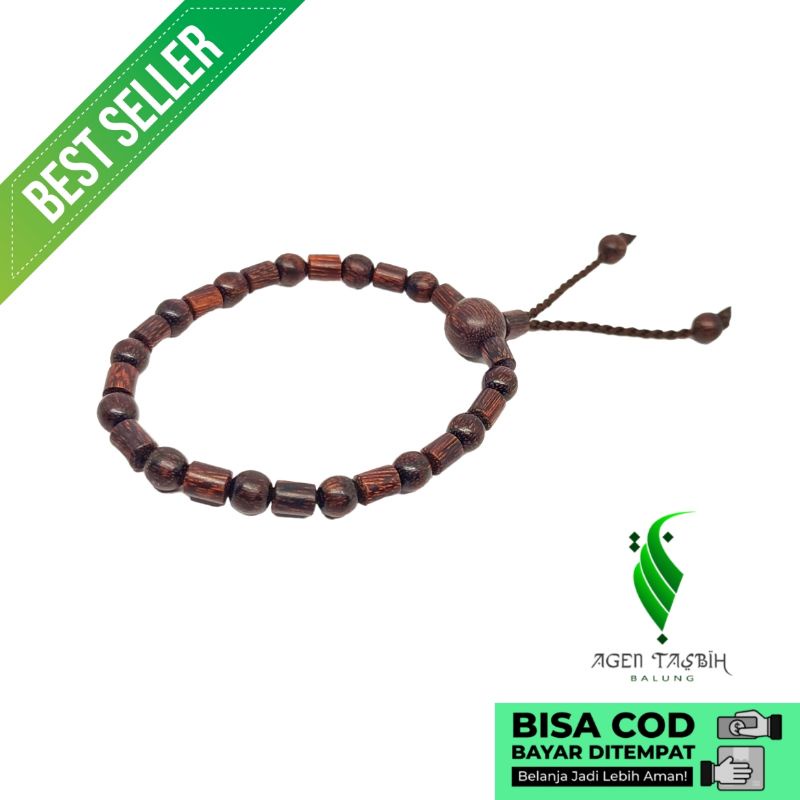 Gelang Galih Asem Kombinasi Motif Tabung Dan Bulat Size 6mm/COD