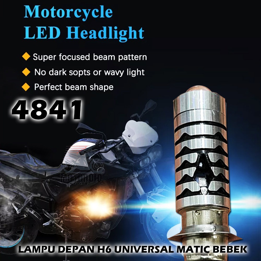 Motorcycle Headlamp Lampu Depan Motor Bebek Matic Universal 2 Mode Tembak