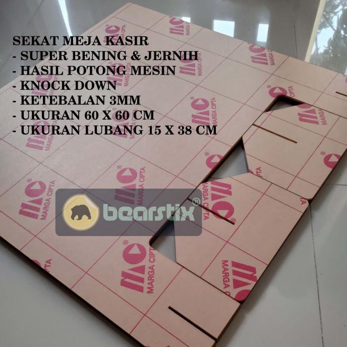 

Pembatas Counter Sekat Akrilik Meja Kasir Partisi Kios Kedai Konter