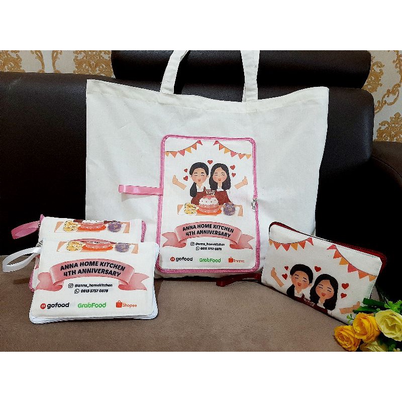 Foldable Bag Tas Lipat Belanja Souvenir Blacu Custom