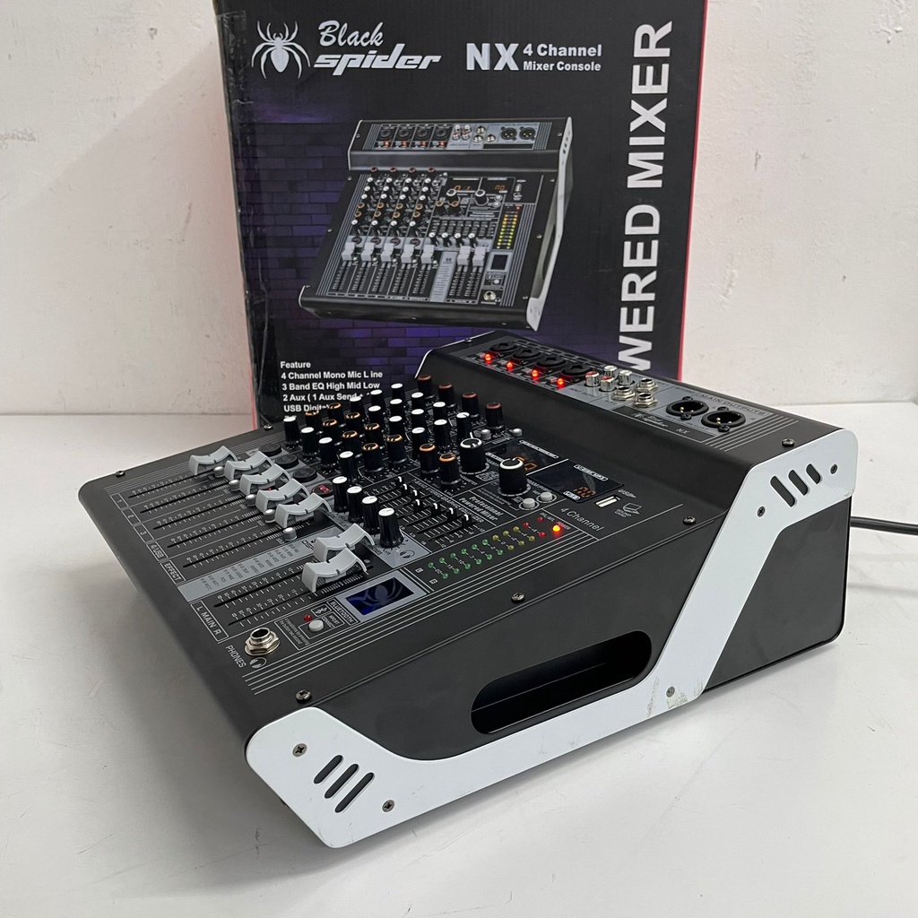 MIXER BLACK SPIDER NX4 MIXER 4 CHANNEL NX 4