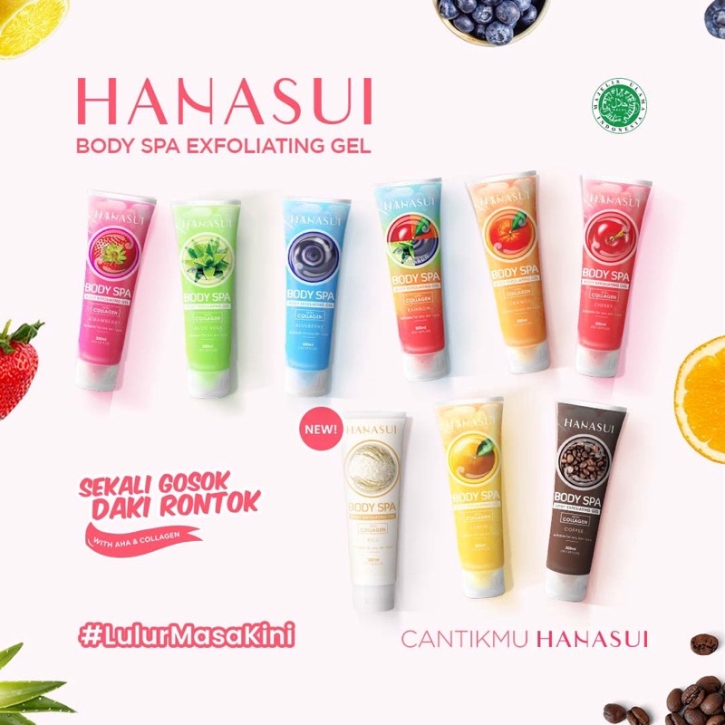 HANASUI Body Spa Exfoliating Gel with Collagen 300ml