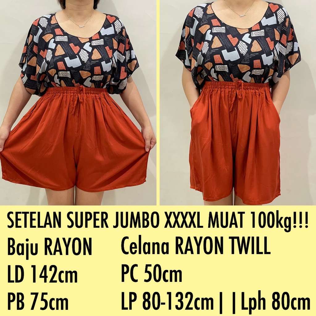 PAKET COMBO Q B&amp;W !!! SETELAN BAJU BALI SUPER JUMBO FIT TO 4XL REAL PICT!!!