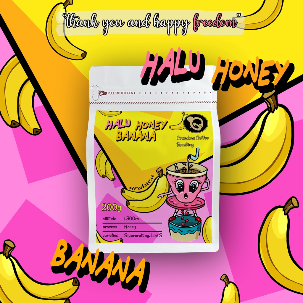 

Halu Honey Banana Coffee Single Original (200gr)