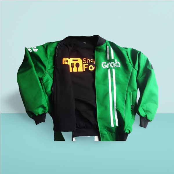 JAKET BOMBER CUSTOME HIJAU TUA BOLAK BALIK G02-SH2 TASLAN MURAH