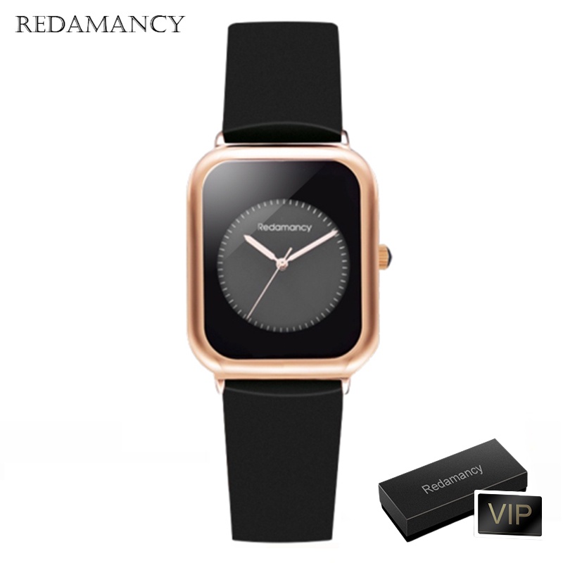 Redamancy Original jam tangan wanita  Santai Mode Tali Silikon Display Kuarsa Simple Dial Tahan Air Jam Cewek