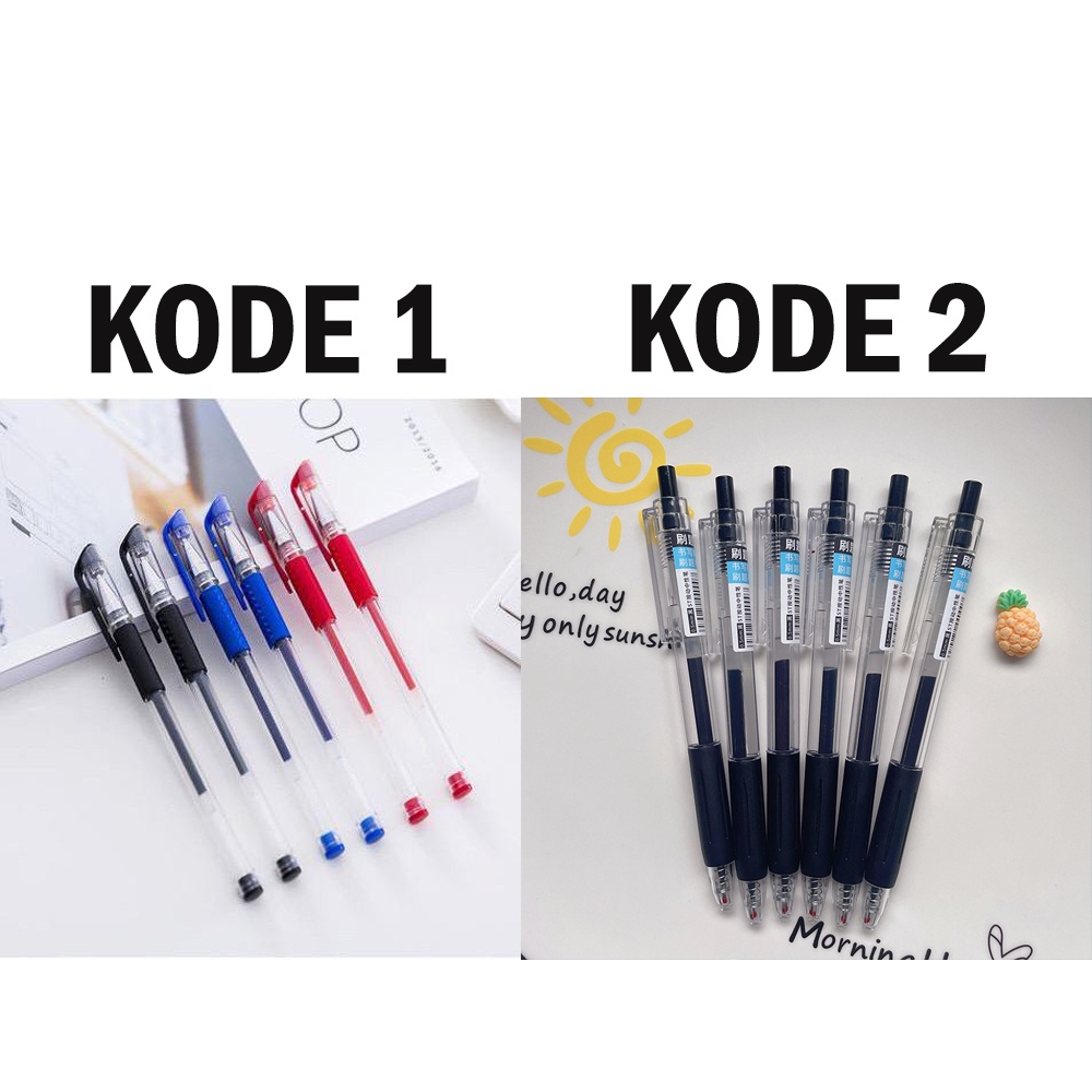 

pena cair 0.5MM mimi Pulpen gel Hitam