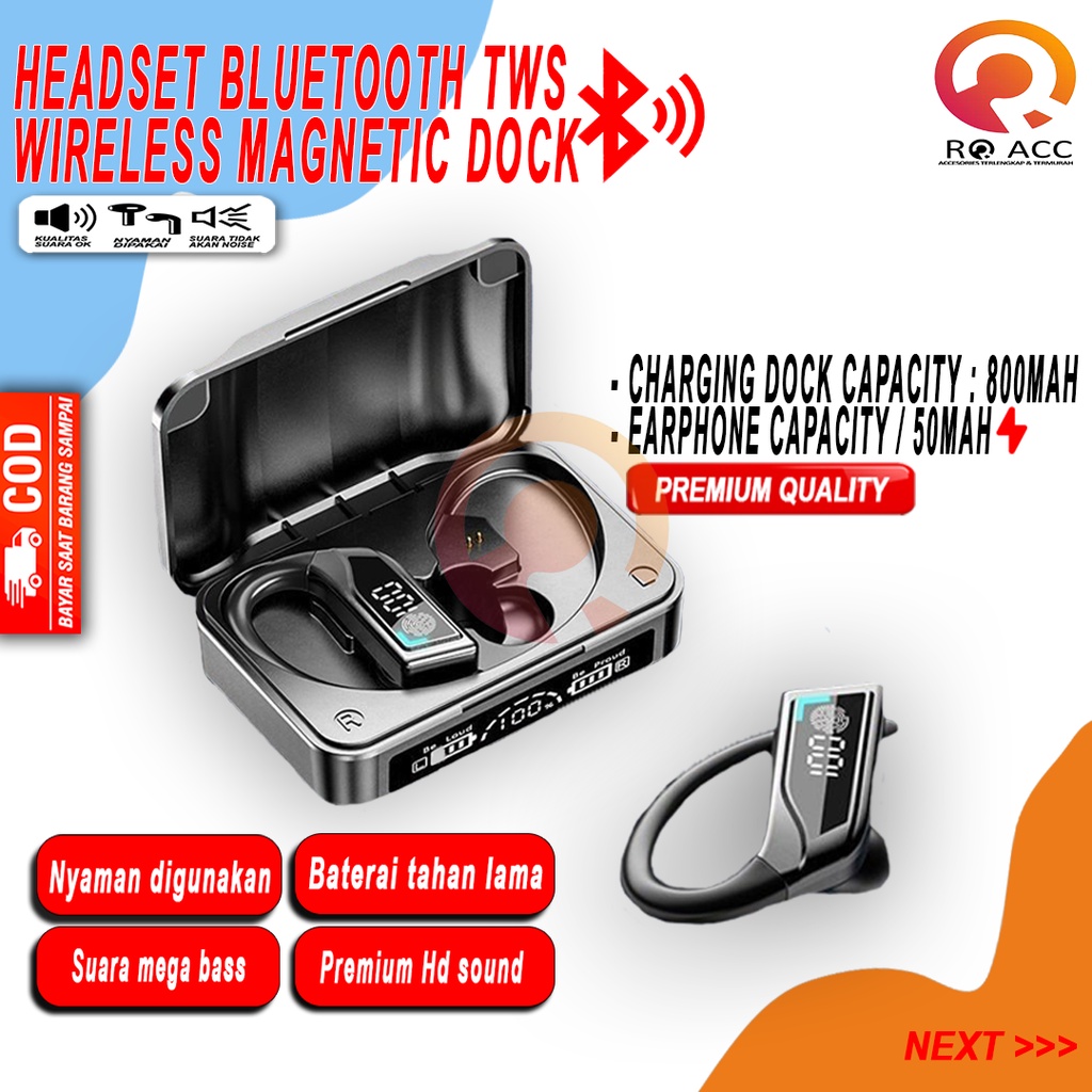 [RO ACC] NANVAN NVN-Q8 HEADSET BLUETOOTH TWS WIRELESS MAGNETIC DOCK