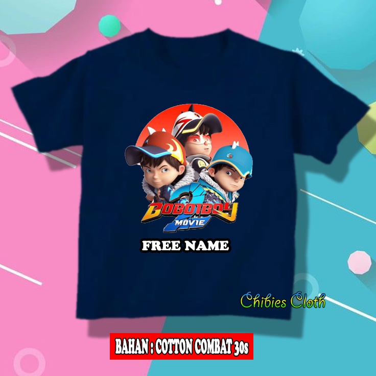 Tshirt Kaos Anak Laki Laki Boboiboy The Movie 2 - Baju Anak Animasi Boboiboy 191 - Chibies Cloth