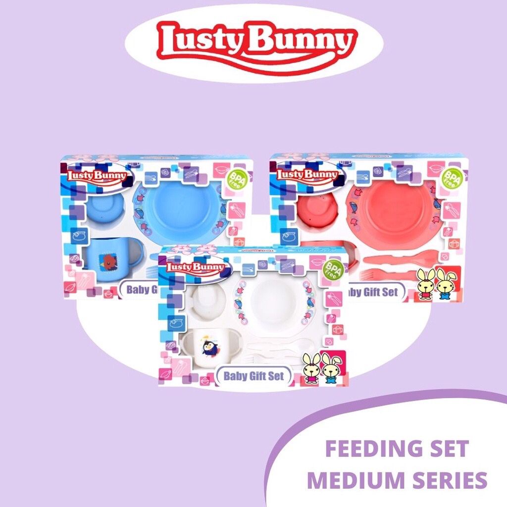 LustyBunny Tempat makan Bayi Feeding Set Peralatan makan Bayi LB 1412