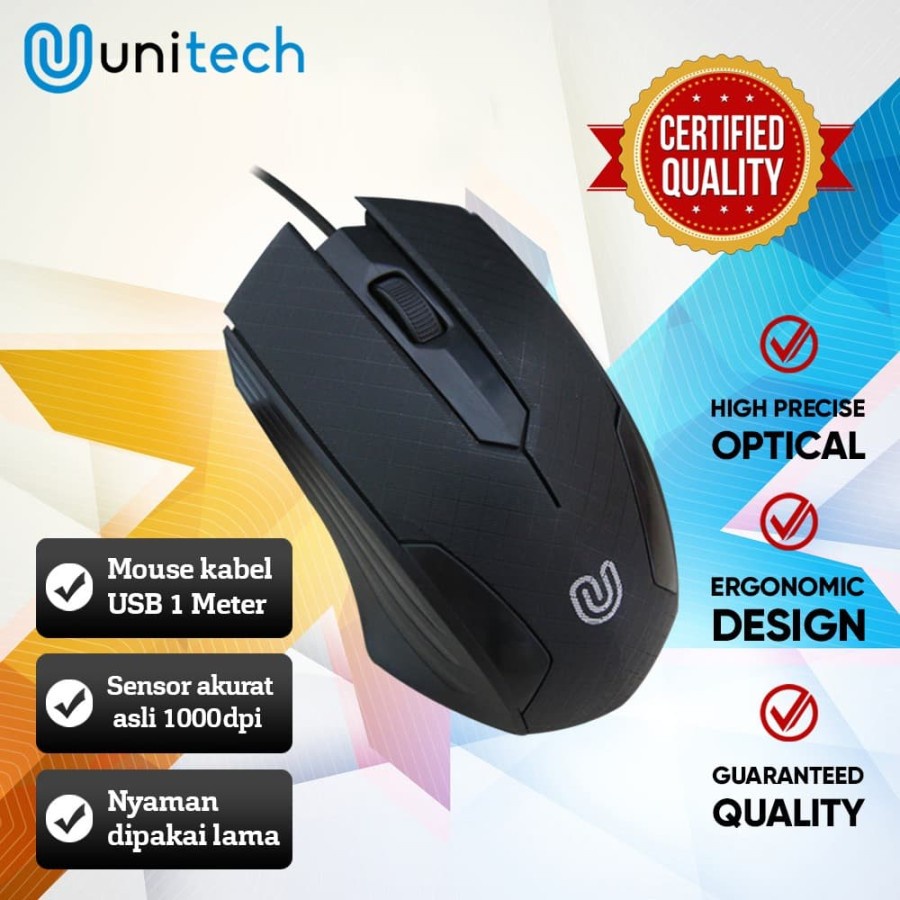 Mouse G4 Unitech Wired Kabel USB 1000DPI