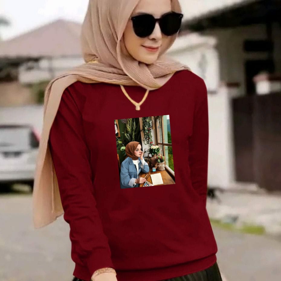 BISA COD/JHOSE/SWEATER HIJAB 1/LENGAN PANJANG/TERBARU