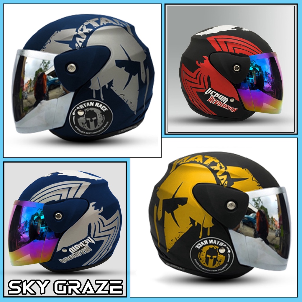 Helm Half Face Bukan GM Evolution Untuk Pria Dan Wanita Dewasa COD