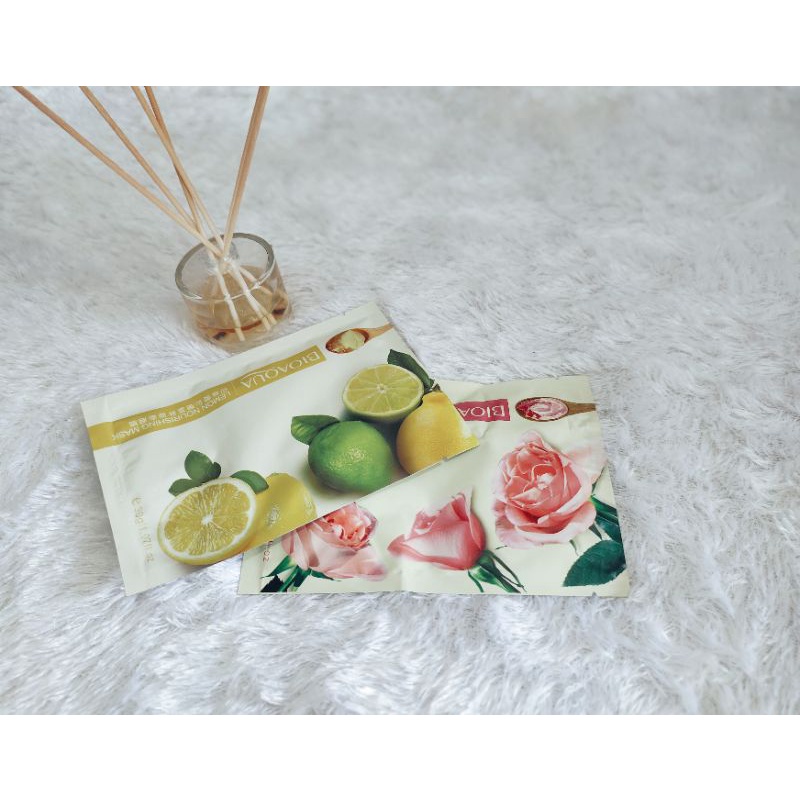 BIOAQUA NOURISHING SHEET MASK HONEY ROSE AND LEMON MASKER FACIAL WAJAH / MUKA LEMBARAN